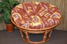 Ratanový papasan 100 cm Cognac hnědý