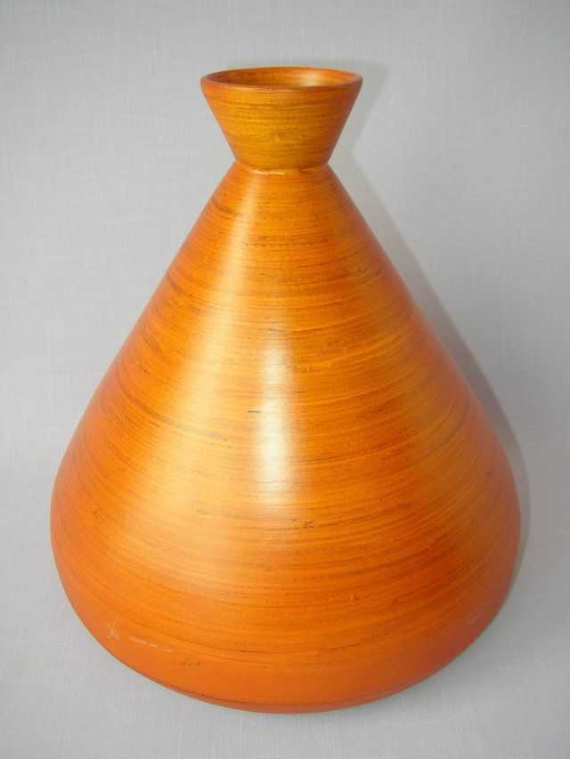 Bambusová váza široká oranžová | RYCHLÉ DODÁNÍ