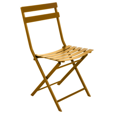 Skládací kovová židle Greensboro - okrová