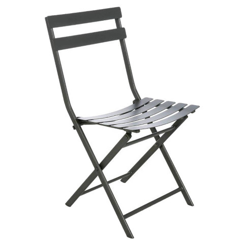 Skládací kovová židle Greensboro - šedá