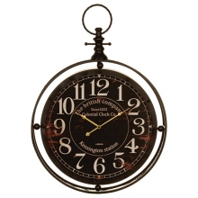 Černé kovové hodiny Gusset 60 cm