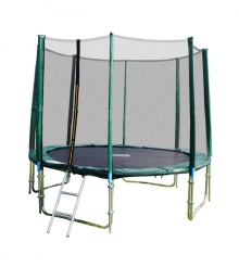 GoodJump 4UPVC zelen trampolna 305 cm s ochrannou st + ebk + kryc plachta