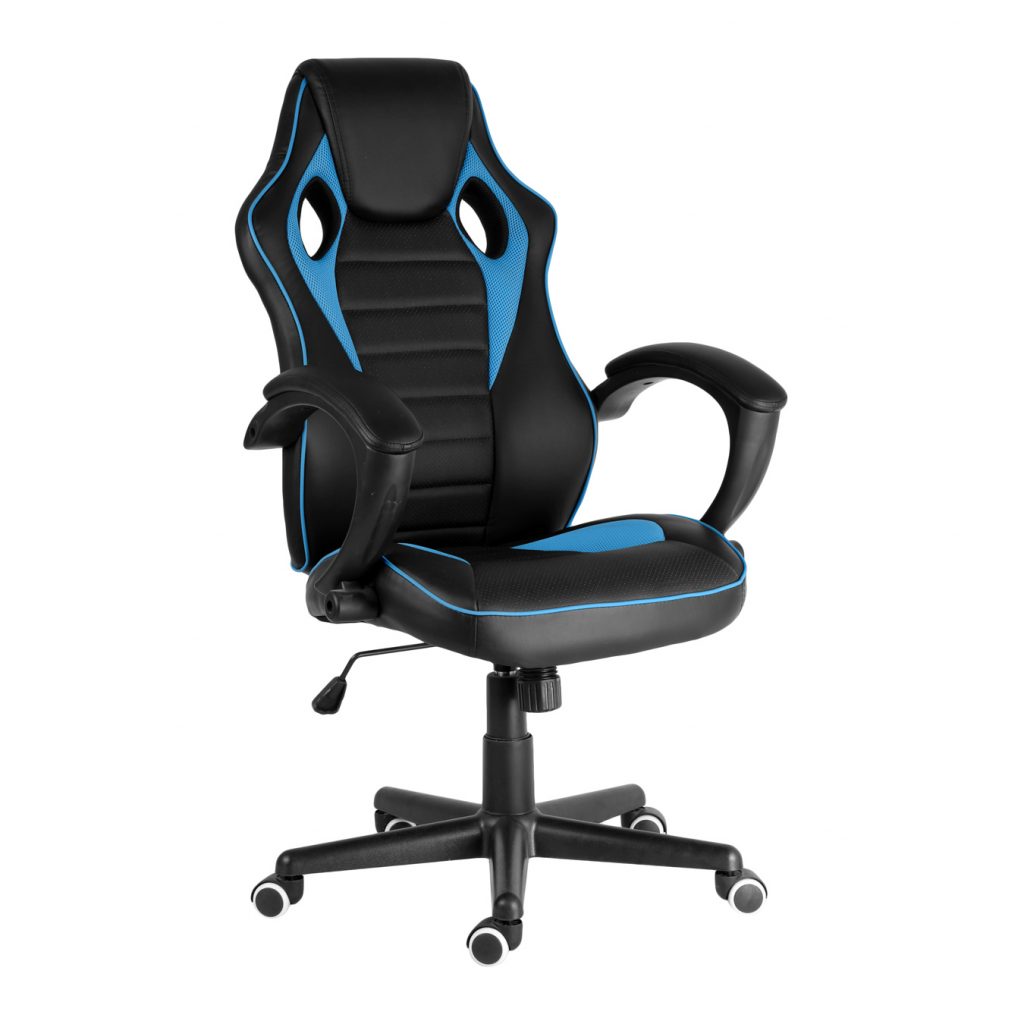 Herní židle NEOSEAT NS-015 TEX černo-světle modrá