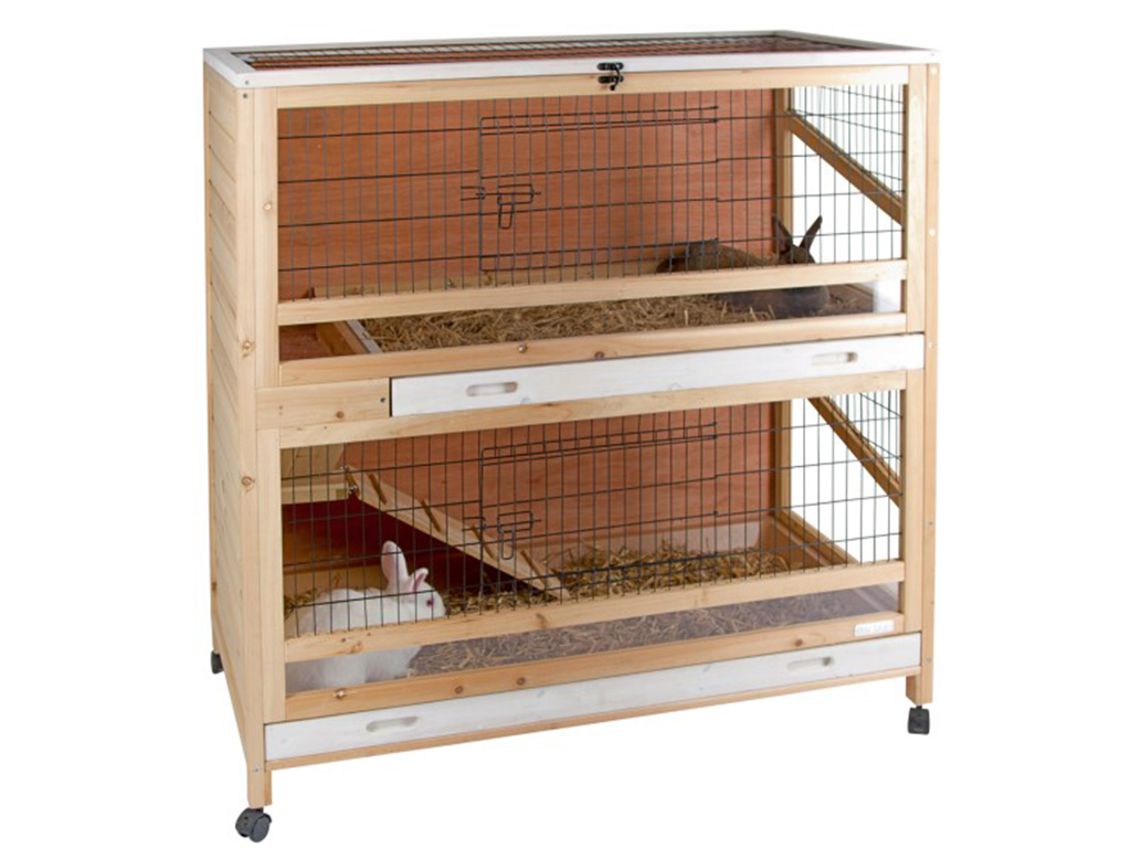 Klec pro krlky a hlodavce KERBL INDOOR DELUXE - dvoupatrov