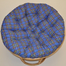 Polstr na keslo papasan 110 cm modr CZ