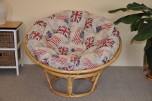 Polstr na keslo papasan 115 cm motiv vlajky