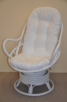 AKCE! Ratanov houpac keslo Swivel Helsinky  bl polstr bl