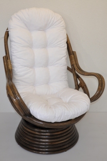 AKCE! Ratanov houpac keslo Swivel hnd polstr bl