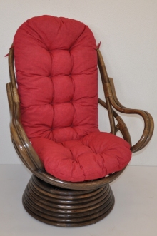 Ratanov houpac keslo Swivel hnd polstr vnov melr