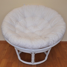 AKCE! Ratanov papasan 100 cm bl, polstr bl