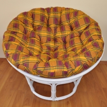AKCE! Ratanov papasan 100 cm bl, polstr okrov