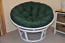 AKCE! Ratanov papasan 100 cm bl, polstr zelen dralon