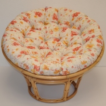 Ratanov papasan 100 cm medov polstr motiv kvtiny