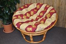 Ratanov papasan 110 cm  medov polstr vnov motiv