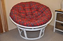 Ratanov papasan 110 cm bl, polstr erven