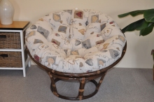 Ratanov papasan 110 cm hnd polstr motiv srdce LOVE