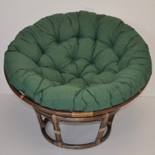 Ratanov papasan 110 cm hnd polstr tmav zelen melr