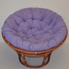 Ratanov papasan 110 cm koak, polstr fialov melr