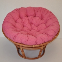 Ratanov papasan 110 cm koak, polstr malinov melr