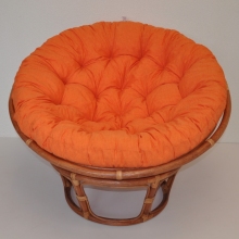 Ratanov papasan 110 cm koak, polstr oranov melr