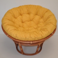 Ratanov papasan 110 cm koak, polstr lut melr