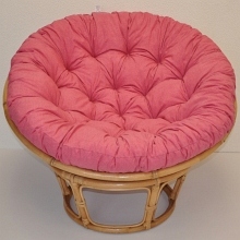 AKCE! Ratanov papasan 110 cm medov polstr malinov melr