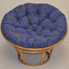 AKCE! Ratanov papasan 110 cm medov polstr modr 