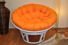 AKCE! Ratanov papasan 115 cm bl - polstr oranov melr