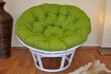 Ratanov papasan 115 cm bl - polstr svtle zelen melr