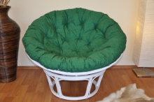 AKCE! Ratanov papasan 115 cm bl - polstr tmav zelen melr