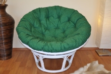 Ratanov papasan 115 cm bl - polstr tmav zelen melr