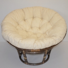 AKCE! Ratanov papasan 115 cm hnd - polstr svtle bov melr