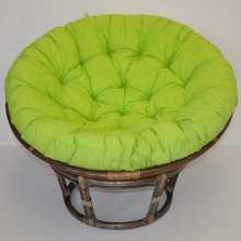 Ratanov papasan 115 cm hnd - polstr svtle zelen melr