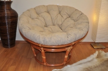 AKCE! Ratanov papasan 115 cm koak - polstr bov melr 