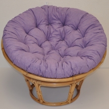 Ratanov papasan 115 cm medov - polstr fialov melr