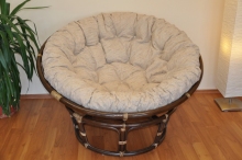 AKCE! Ratanov papasan 130 cm hnd - polstr Ebony