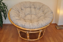 AKCE! Ratanov papasan 130 cm medov - polstr Ebony