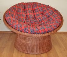 Ratanov papasan wicker cognac polstr erven