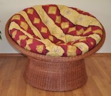 Ratanov papasan wicker koak polstr vnov motiv