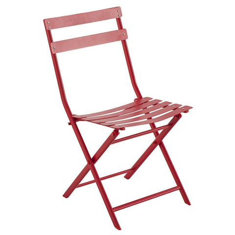 Skládací kovová židle Greensboro - červená