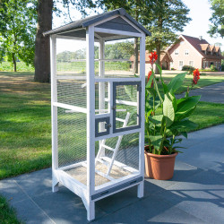 Volira pro ptky - velikost M - ed, 72 x 60 x 167 cm